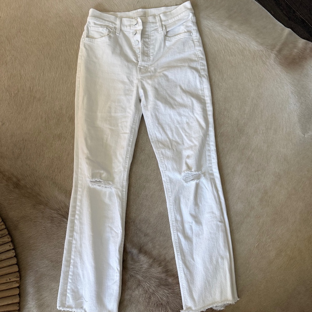 MOTHER Tripper Ankle Fray distressed